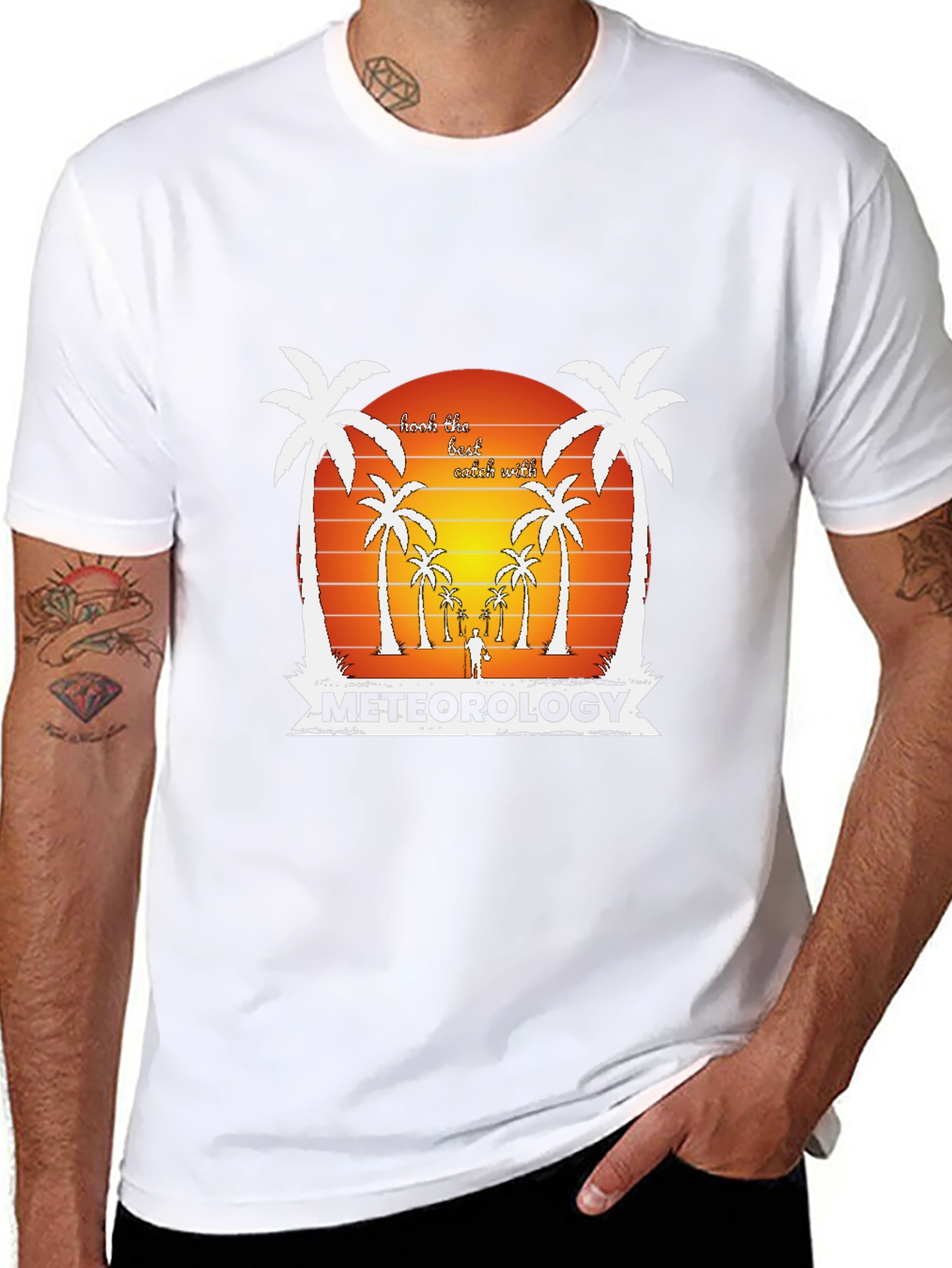 Meteorology Beach Scene Graphic T-Shirt