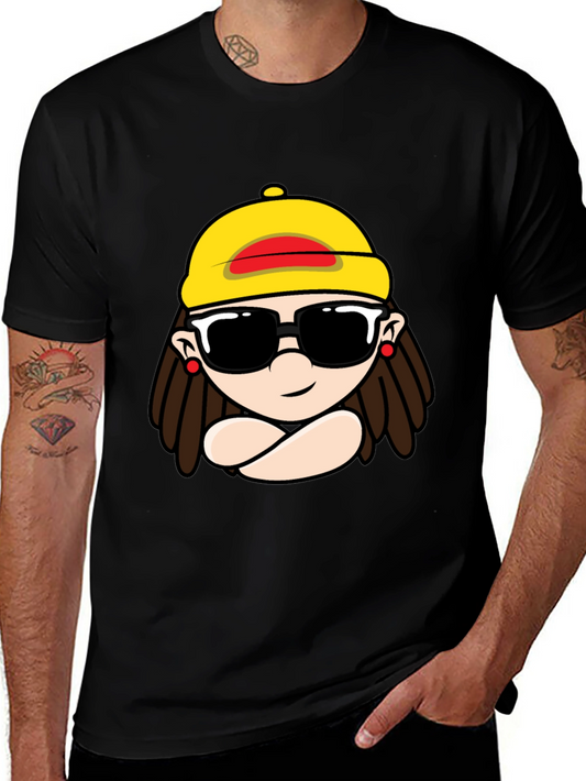 Cool Cartoon Graphic Black T-Shirt