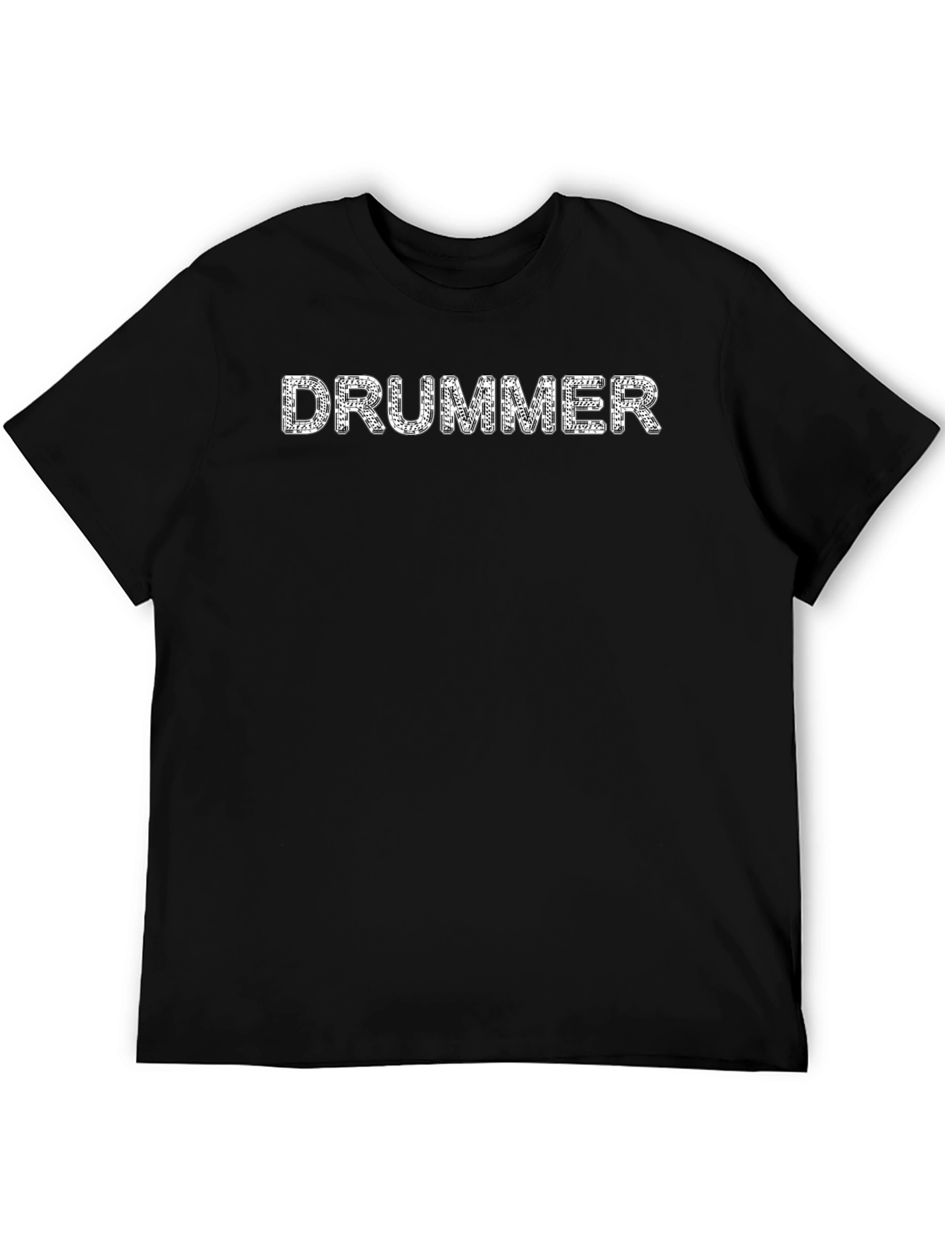 Drummer T-Shirt - Black Crew Neck Tee