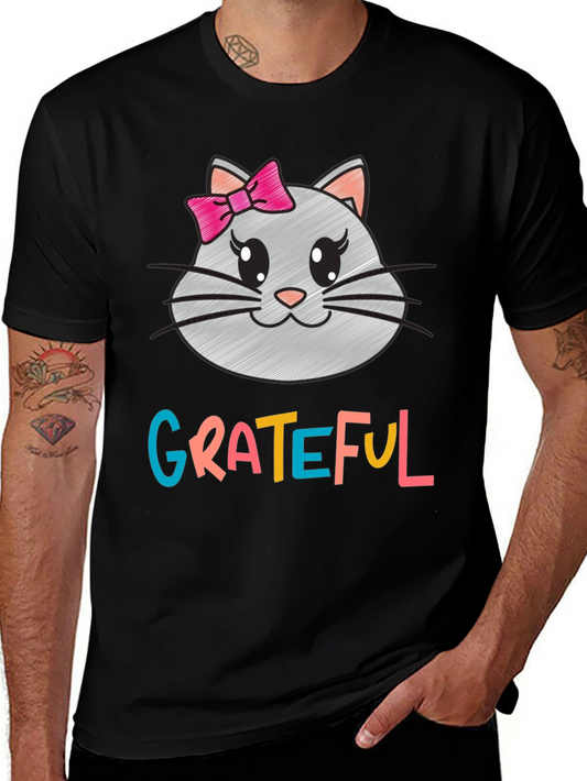 Grateful Kitty Tee - Womens Graphic T-Shirt