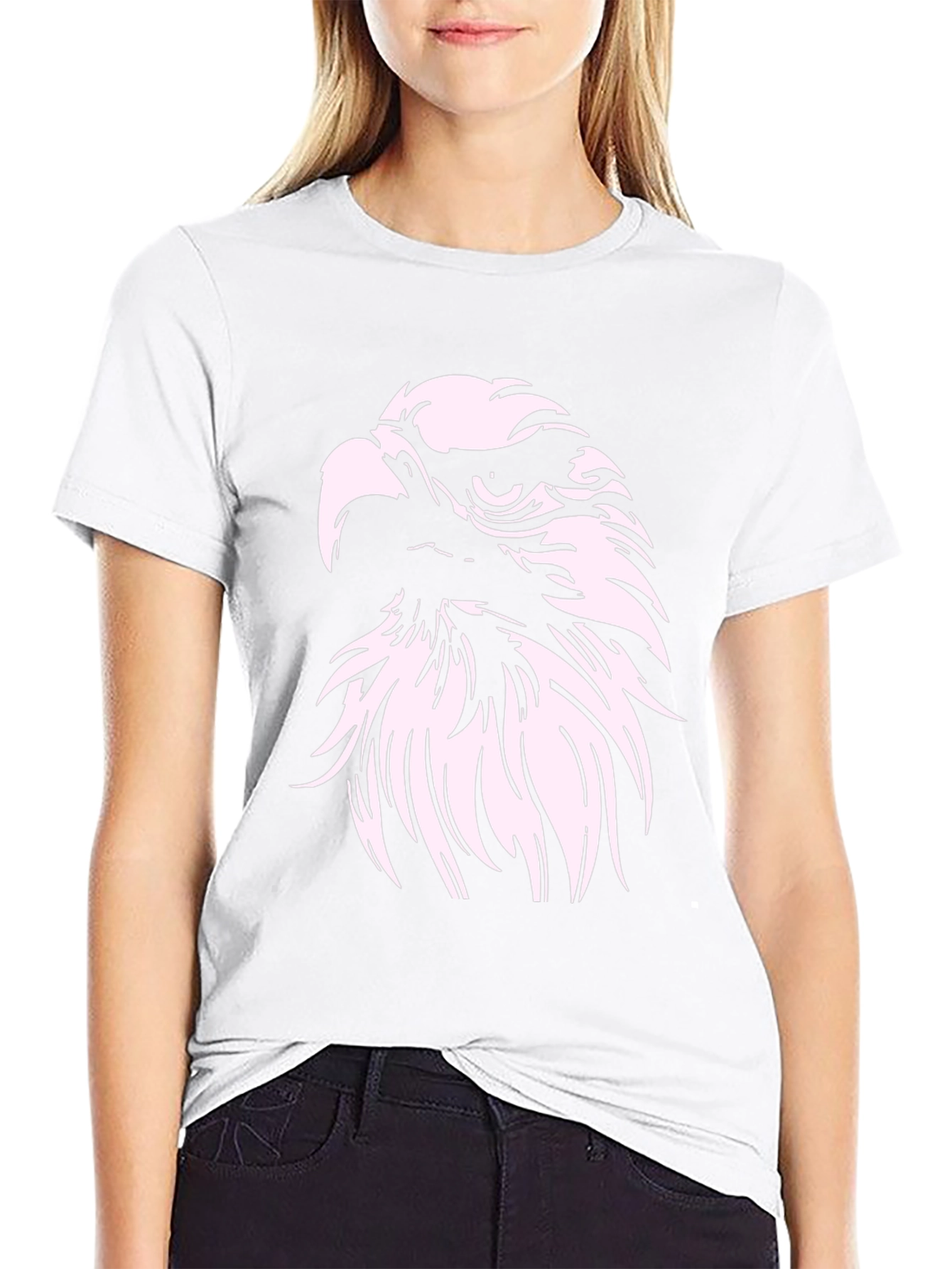 Bold Eagle Graphic Tee - Black Cotton Blend