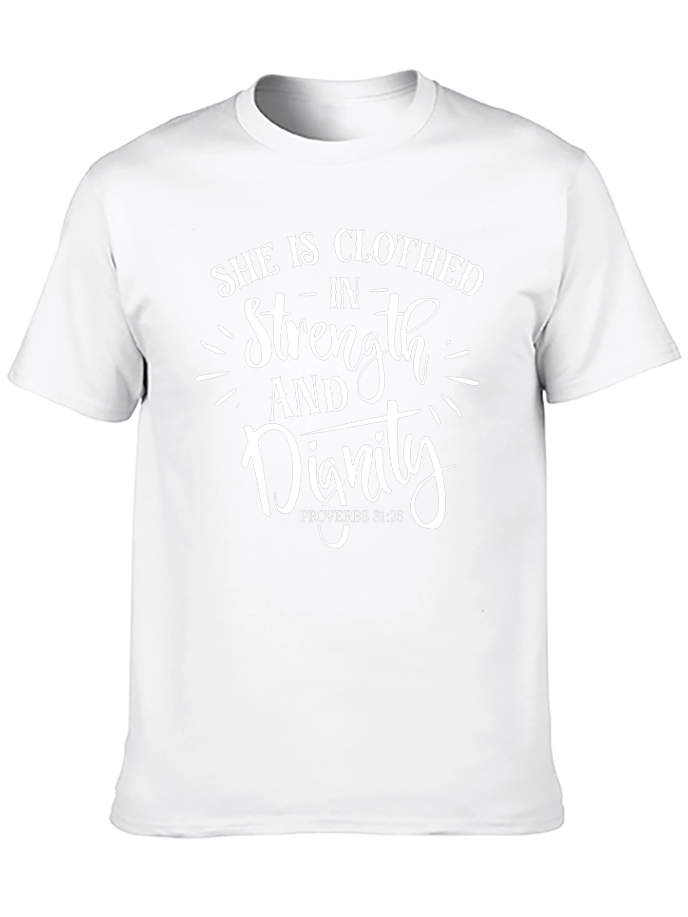 She Is Clothed In Strength & Dignity Black T-Shirt