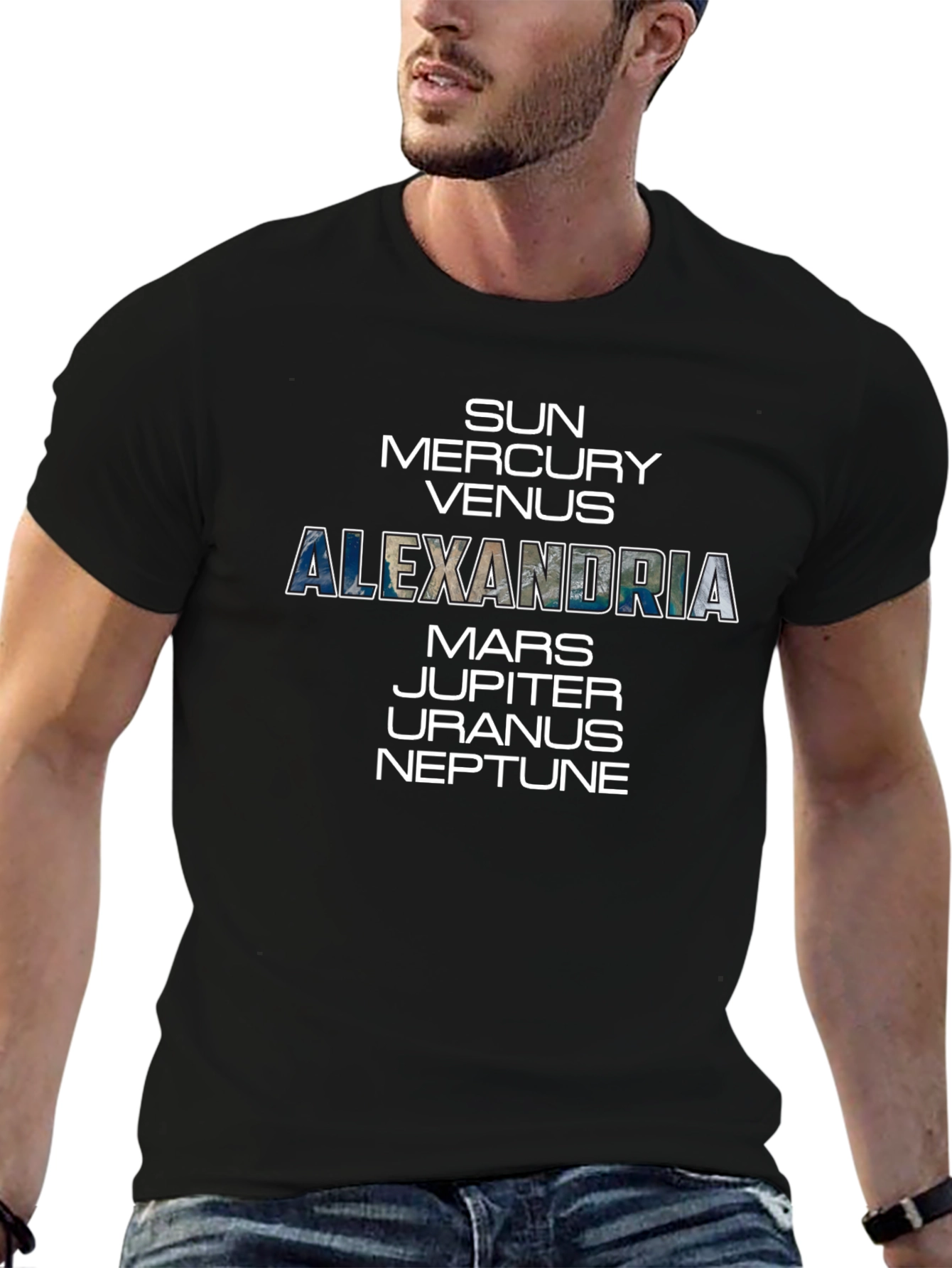Alexandria Planets Graphic T-Shirt