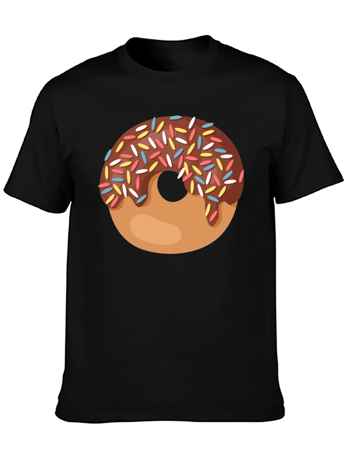 Donut Graphic Black T-Shirt - Sweet Treat Style