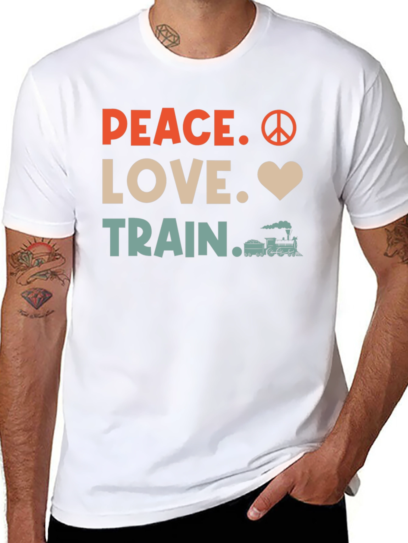 Peace Love Train Graphic Tee
