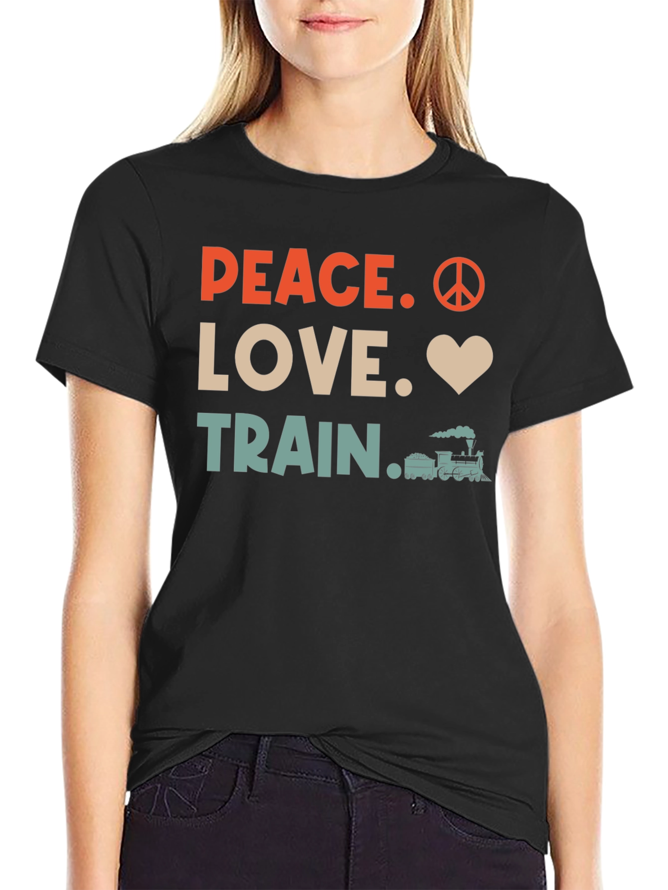 Peace Love Train Graphic Tee