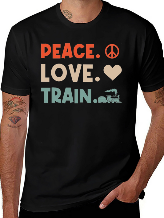 Peace Love Train Graphic Tee