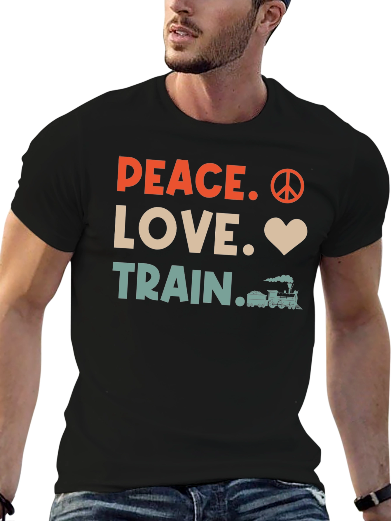 Peace Love Train Graphic Tee