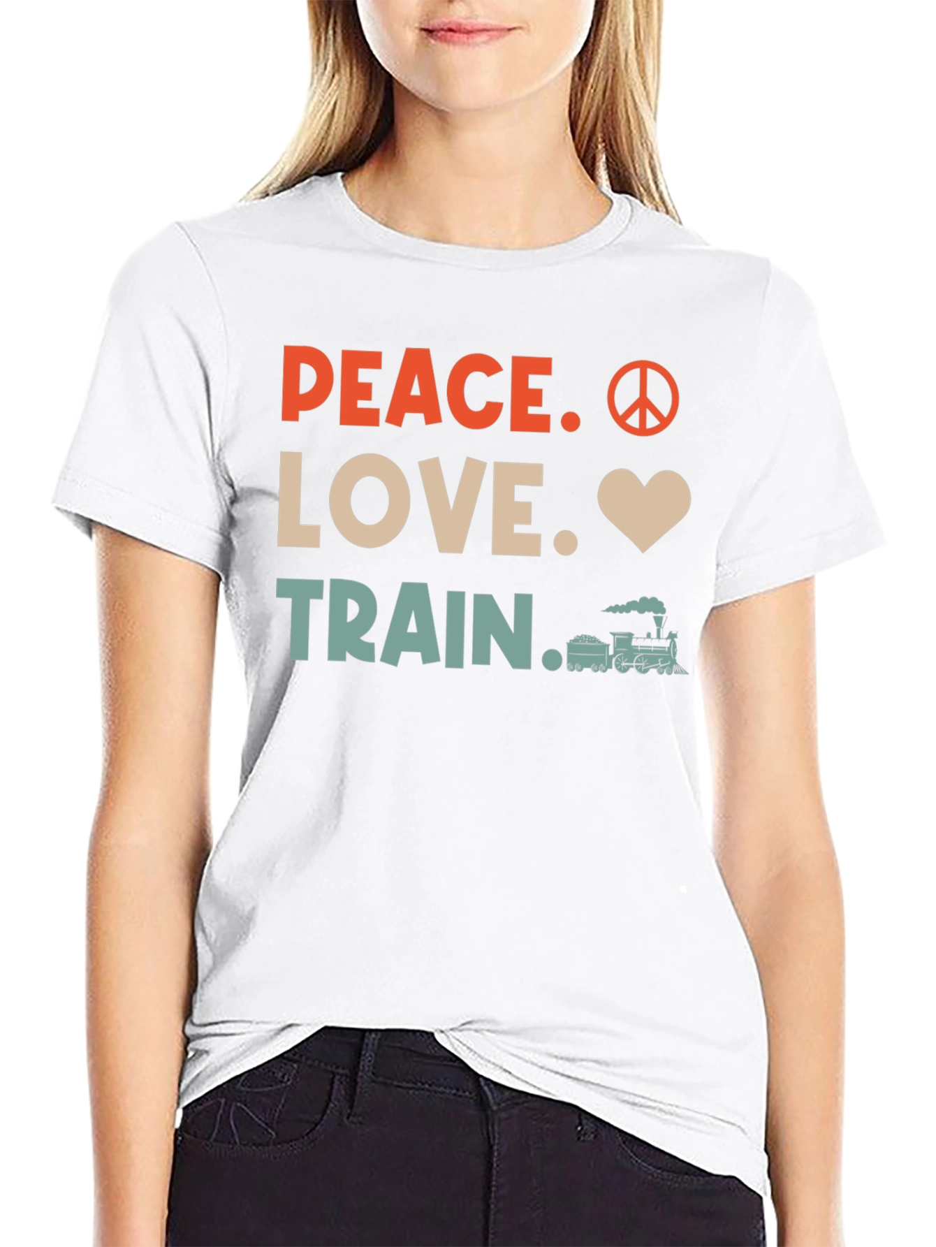 Peace Love Train Graphic Tee