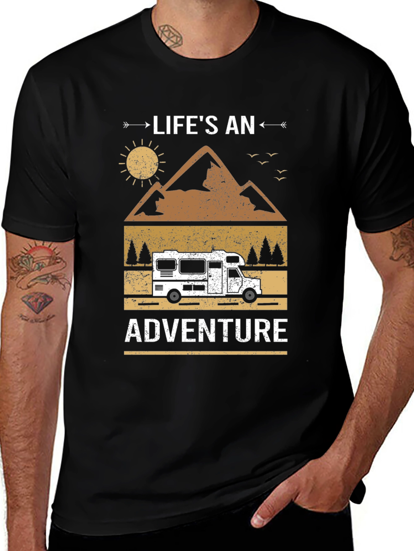 Lifes An Adventure Camper Graphic Tee