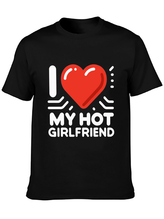 I Heart My Hot Girlfriend Graphic Tee - Black
