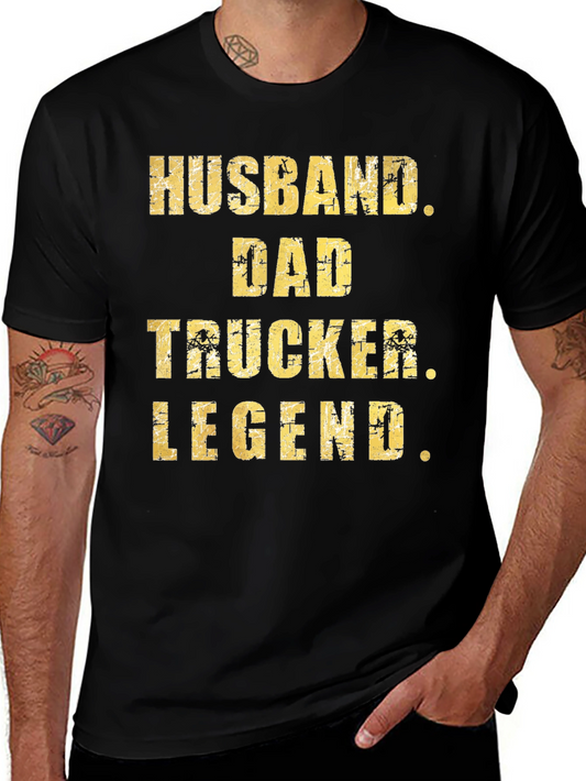 Husband Dad Trucker Legend T-Shirt