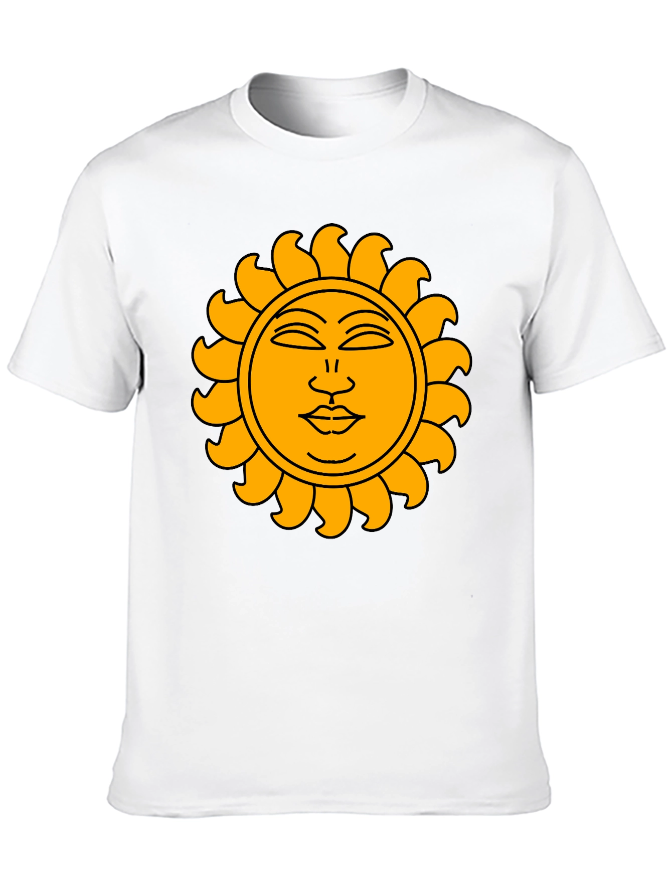 Sun Graphic Black T-Shirt - Celestial Style