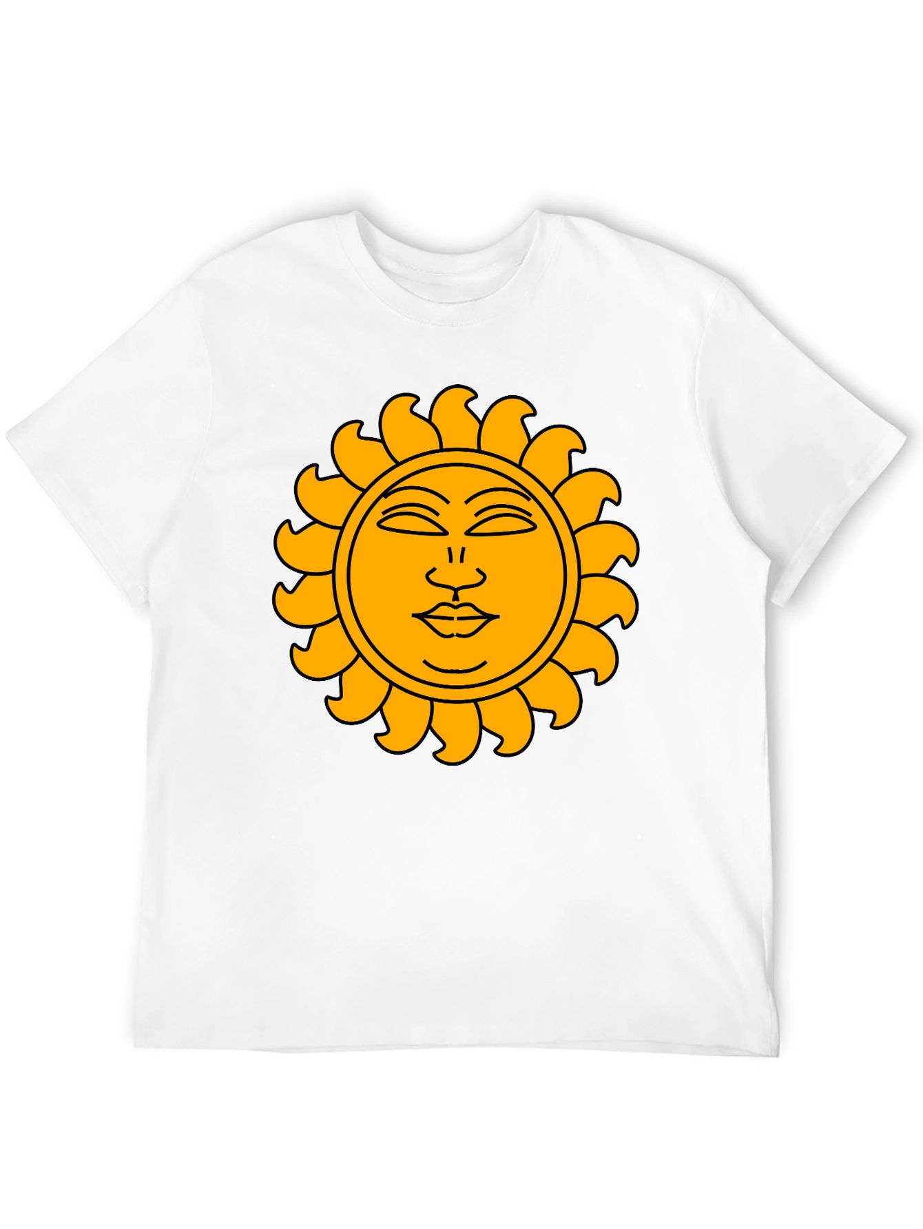 Sun Graphic Black T-Shirt - Celestial Style