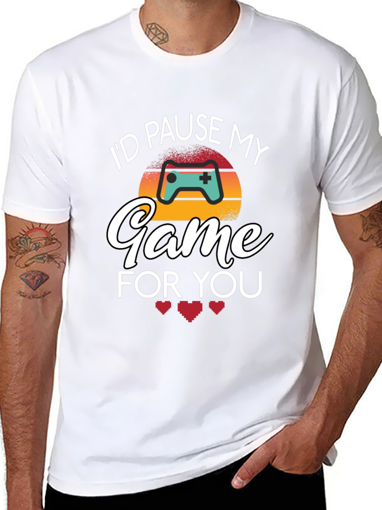 Id Pause My Game For You Black T-Shirt