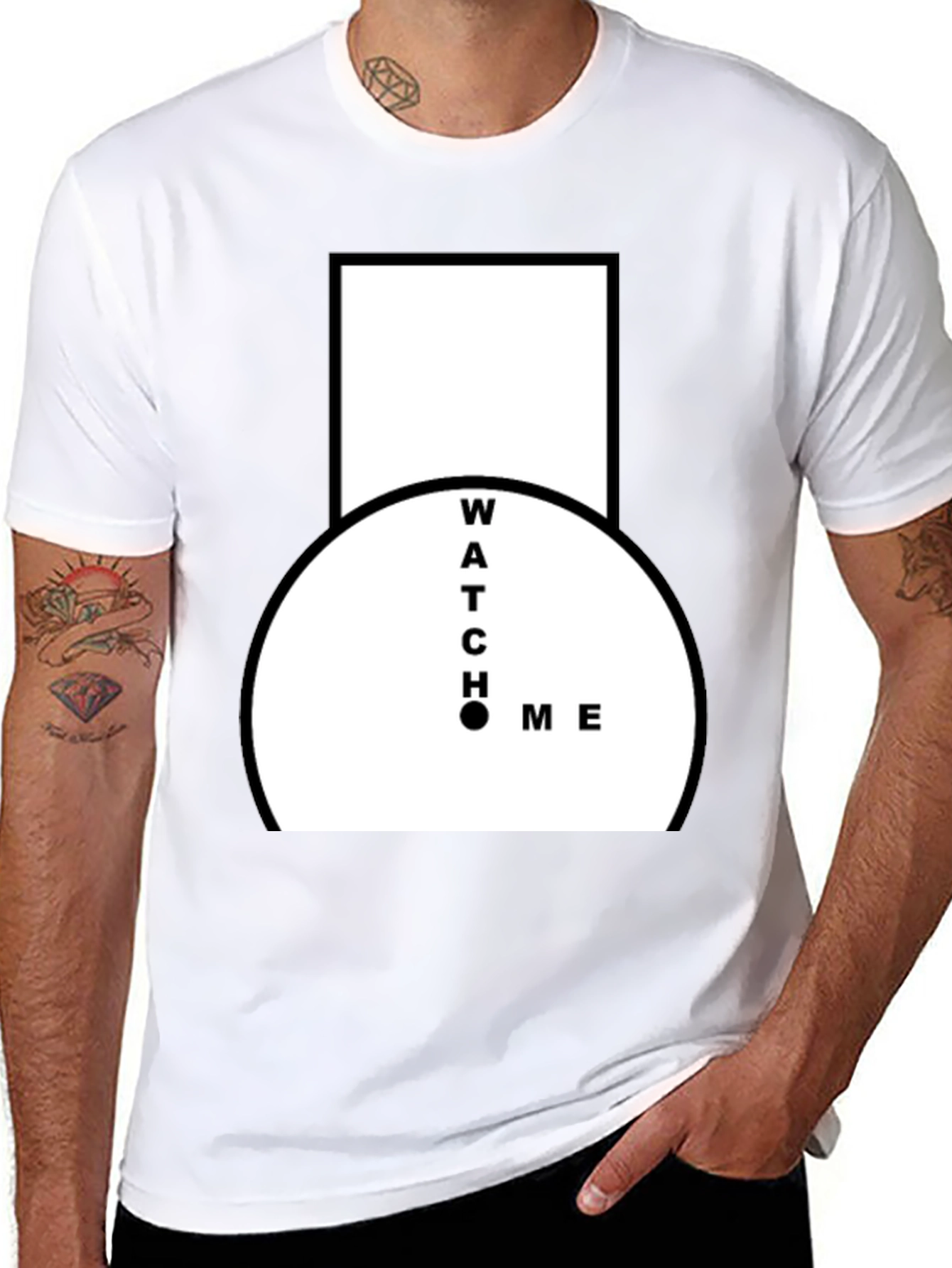 Watch Me Black Graphic Tee