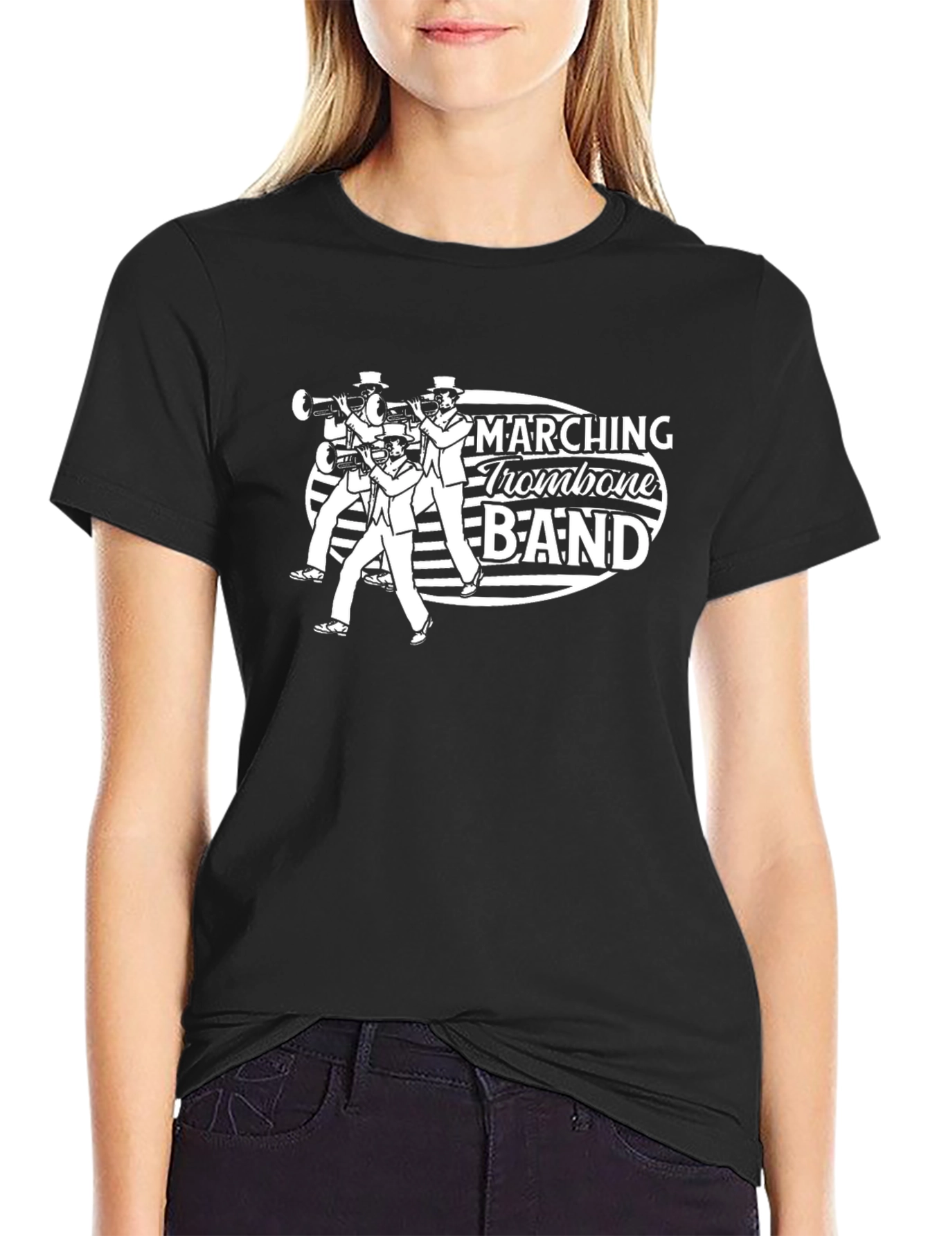 Marching Trombone Band Black T-Shirt