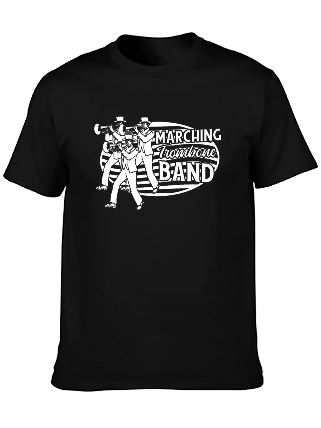 Marching Trombone Band Black T-Shirt