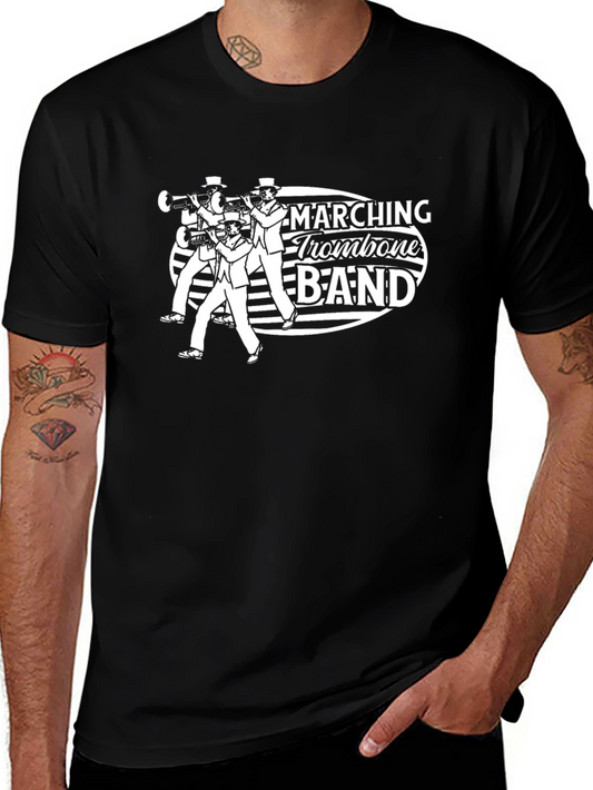 Marching Trombone Band Black T-Shirt