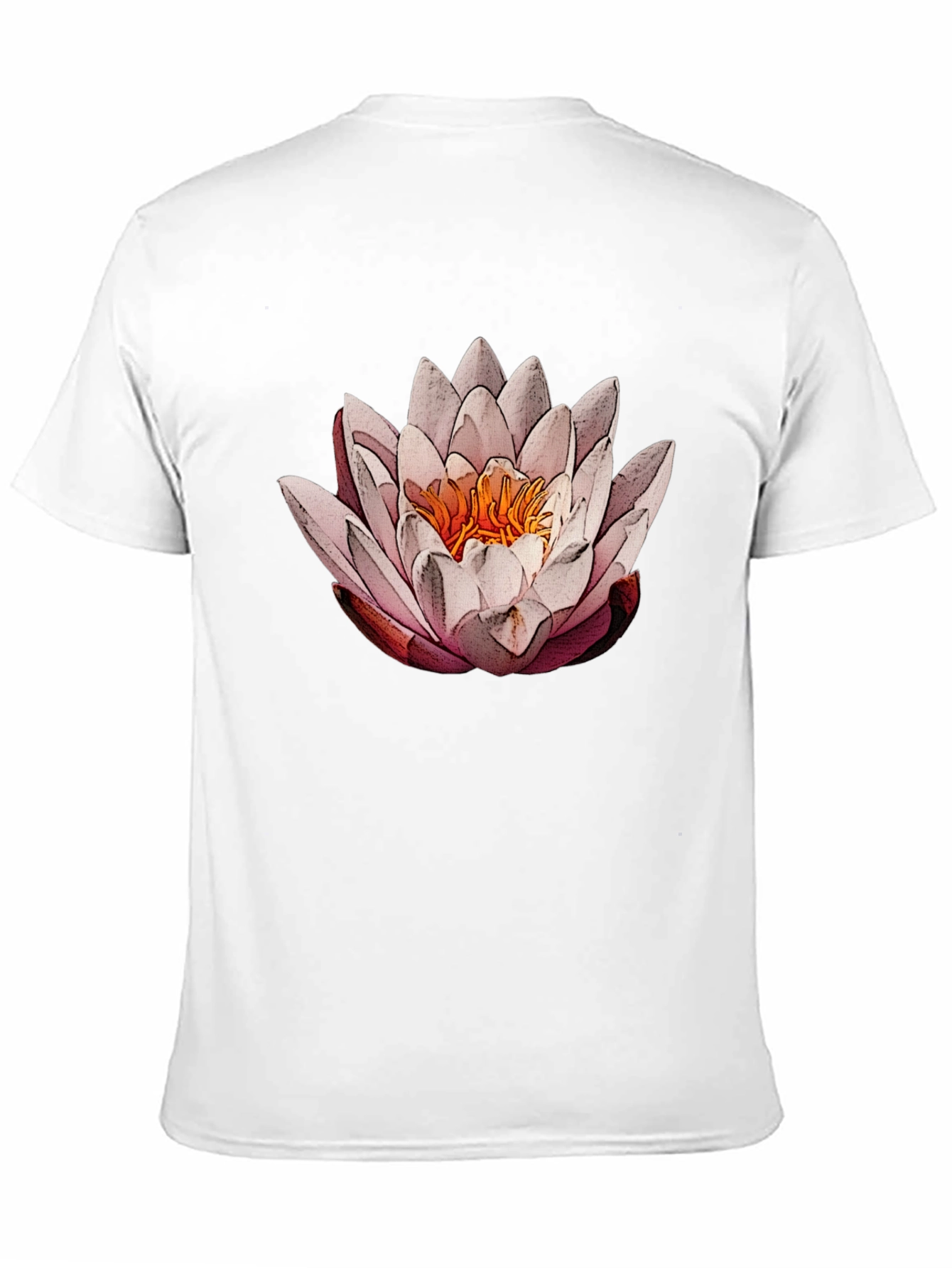 Lotus Flower Graphic Tee - Elegant Black T-Shirt