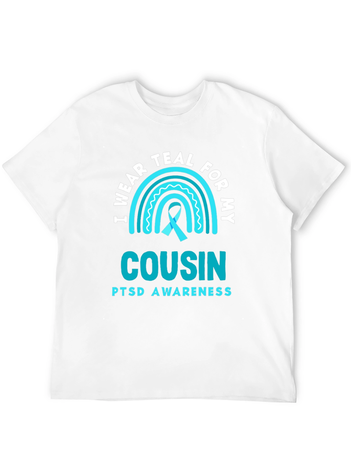 Teal PTSD Awareness Cousin T-Shirt