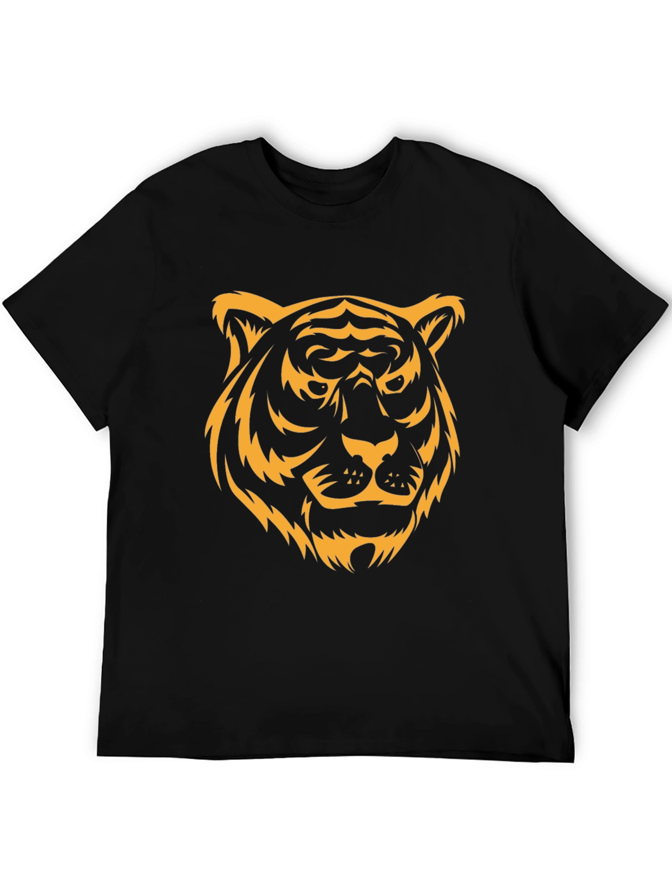 Black Tiger Graphic Tee - Bold Animal Design