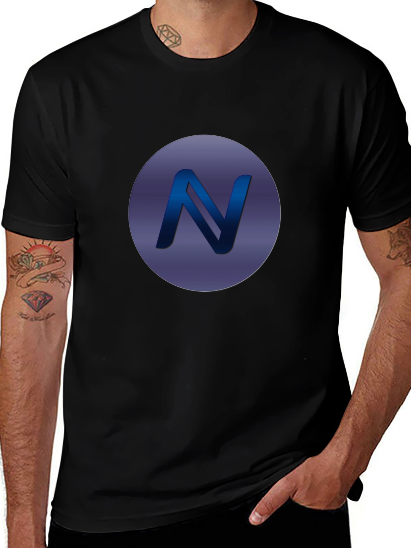 Modern N Logo Black T-Shirt