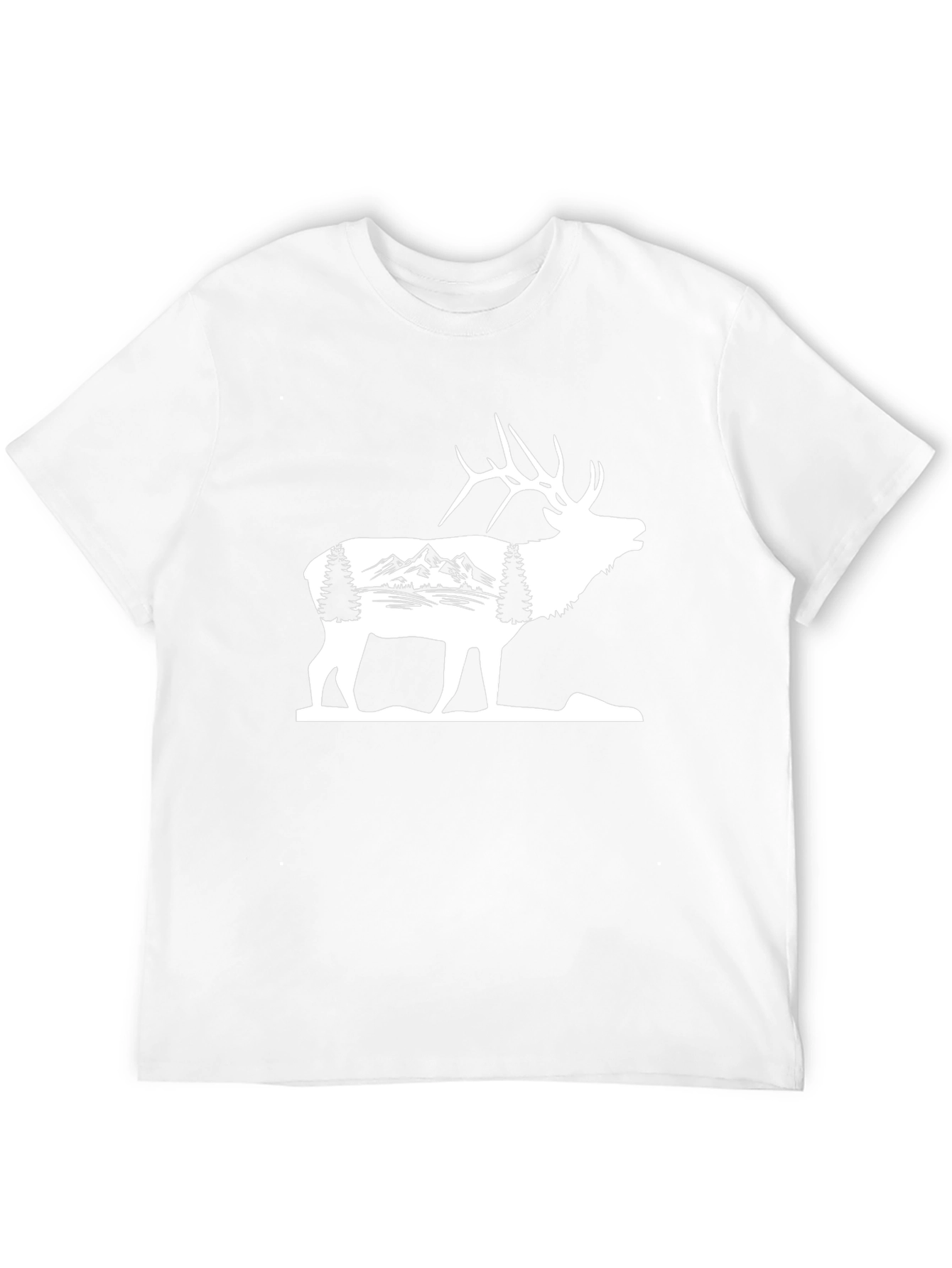Mountain Elk Graphic Tee - Black Cotton Blend