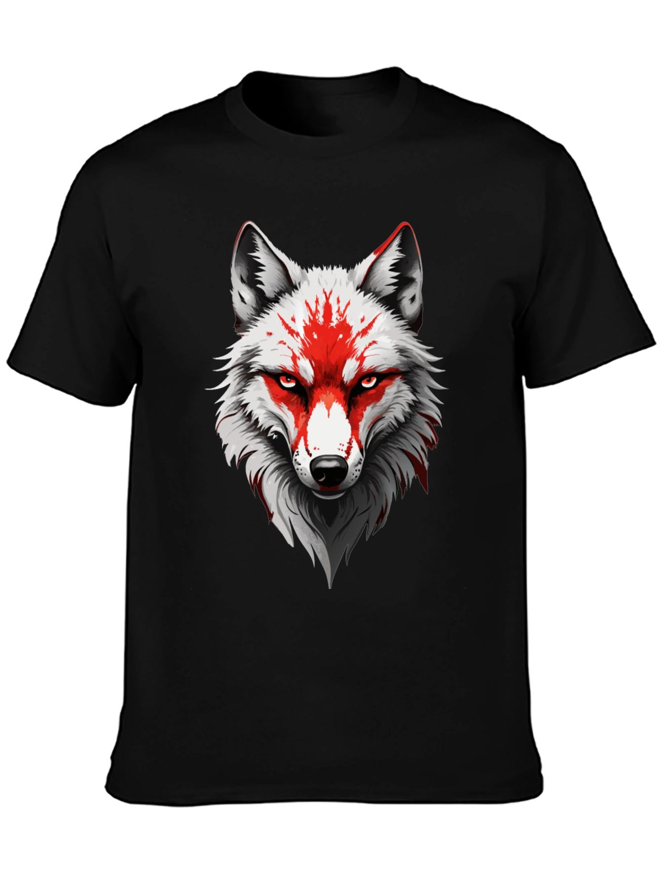 Wolf Graphic Tee - Stylish Mens Black T-Shirt