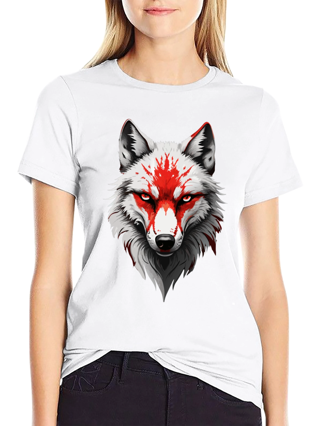 Wolf Graphic Tee - Stylish Mens Black T-Shirt