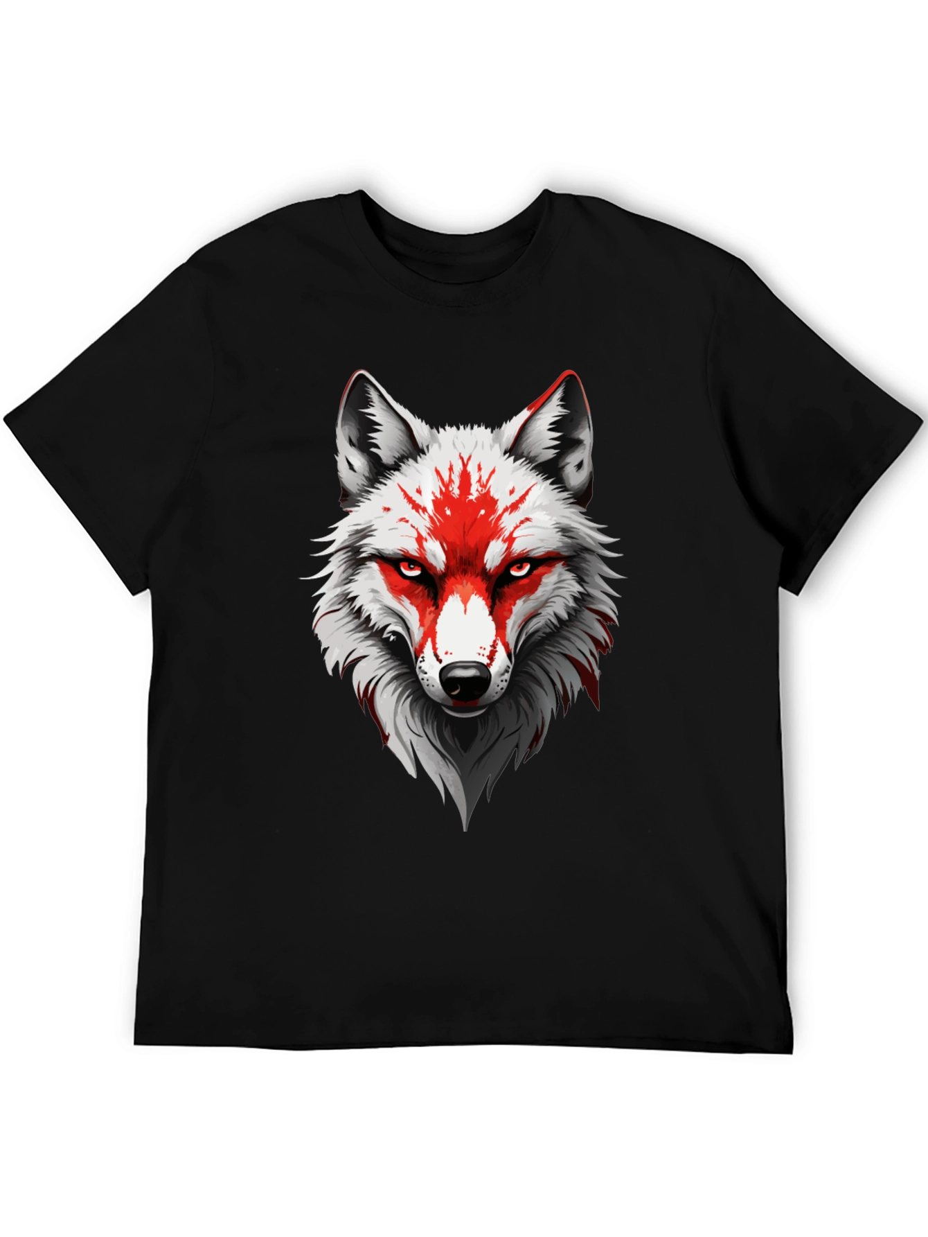 Wolf Graphic Tee - Stylish Mens Black T-Shirt