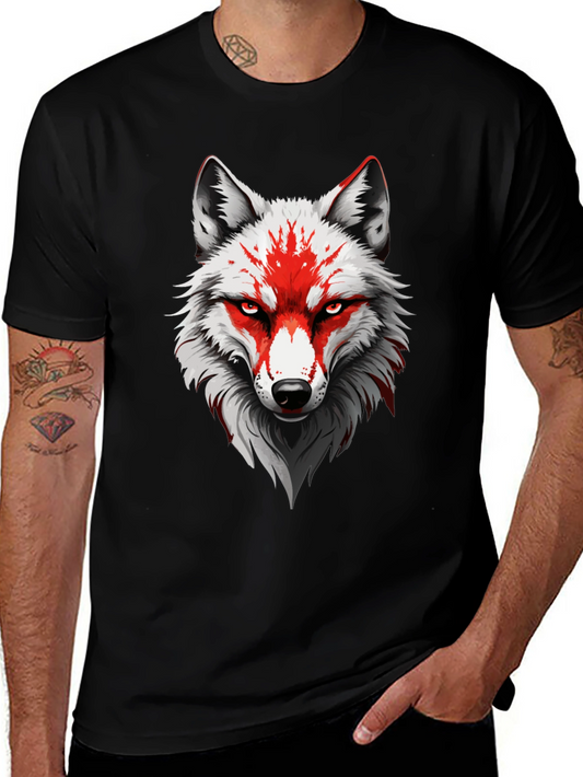 Wolf Graphic Tee - Stylish Mens Black T-Shirt