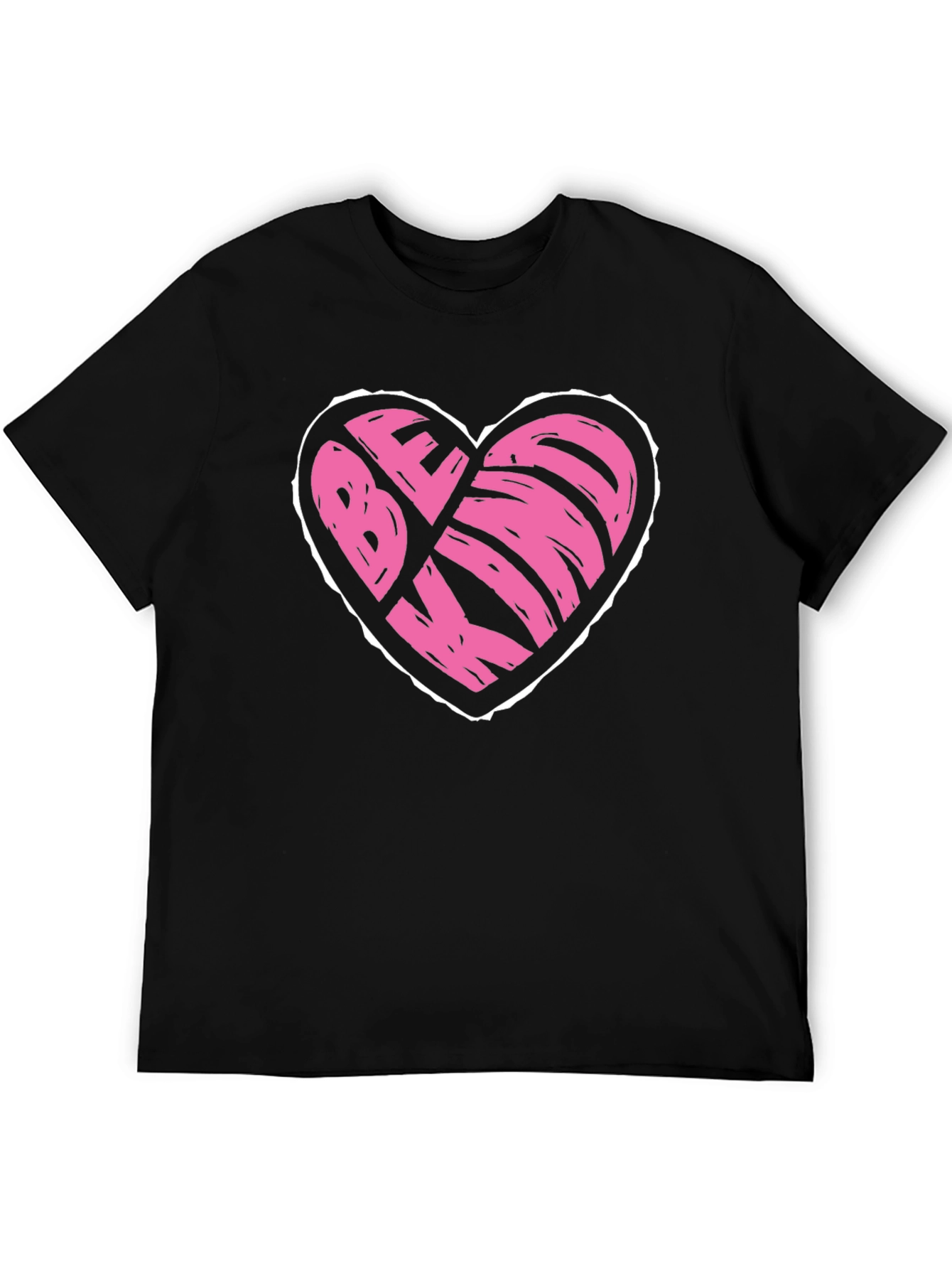 Be Kind Heart Graphic T-Shirt - Black
