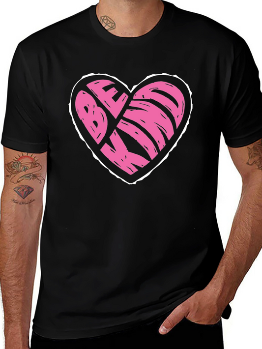 Be Kind Heart Graphic T-Shirt - Black