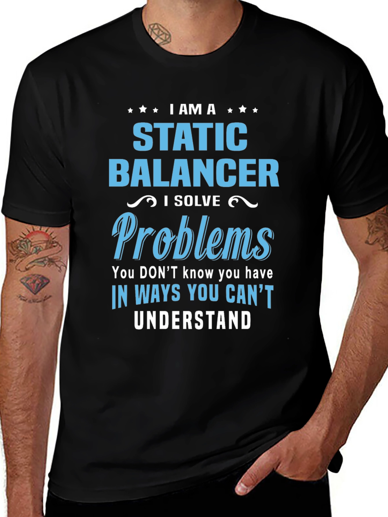 Static Balancer T-Shirt: I Solve Problems Tee