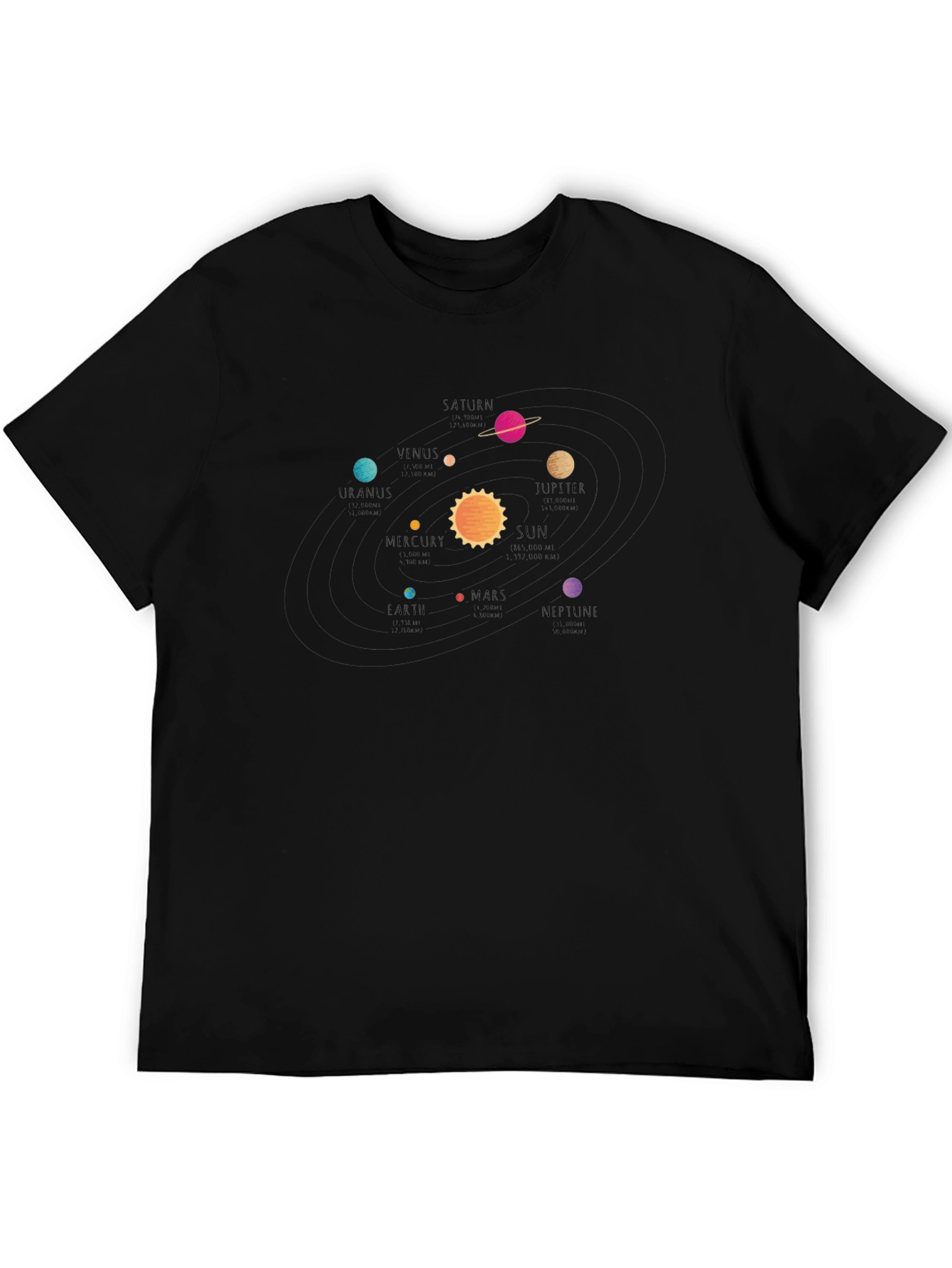 Solar System Graphic T-Shirt - Astronomy Tee