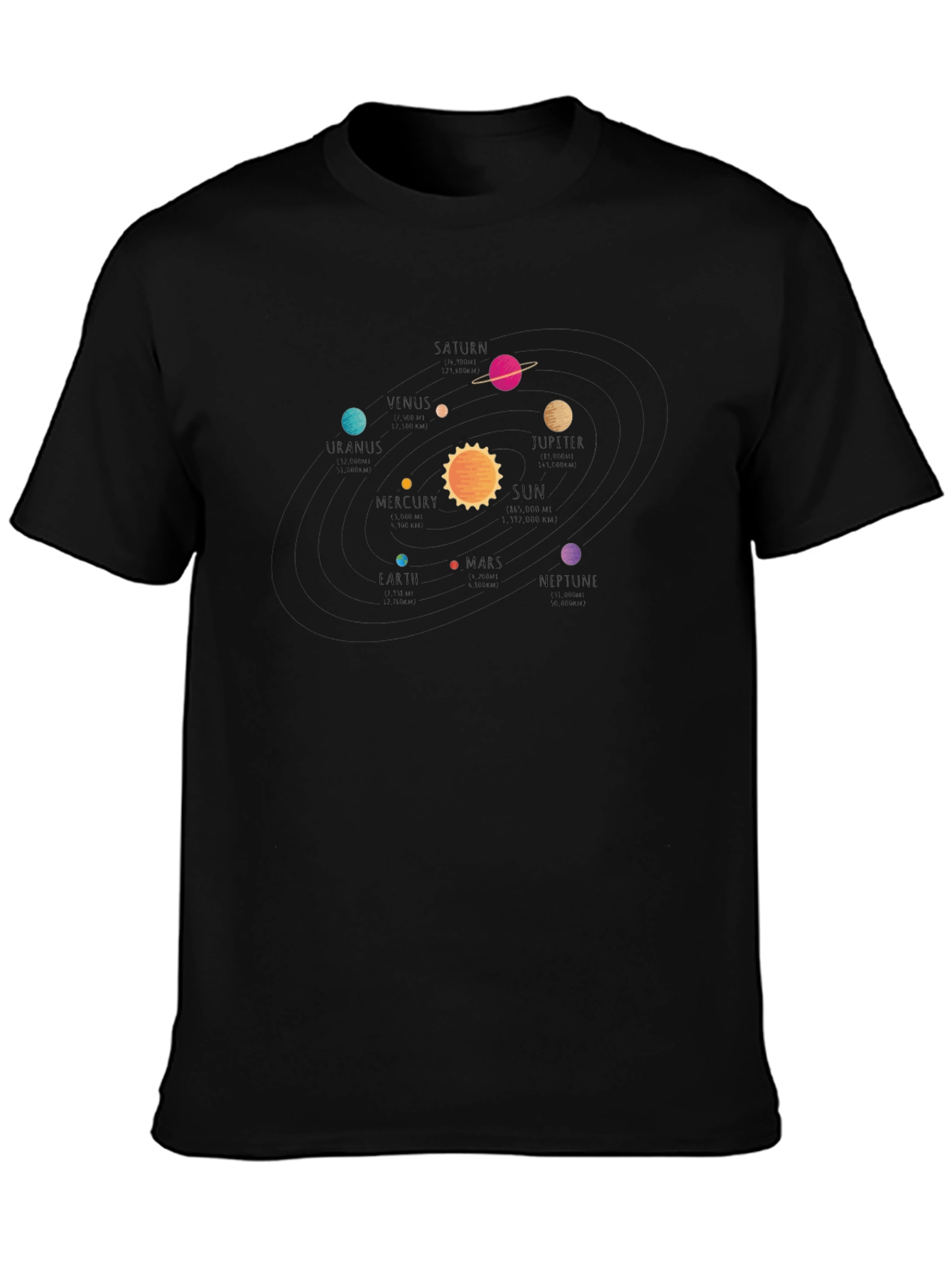 Solar System Graphic T-Shirt - Astronomy Tee