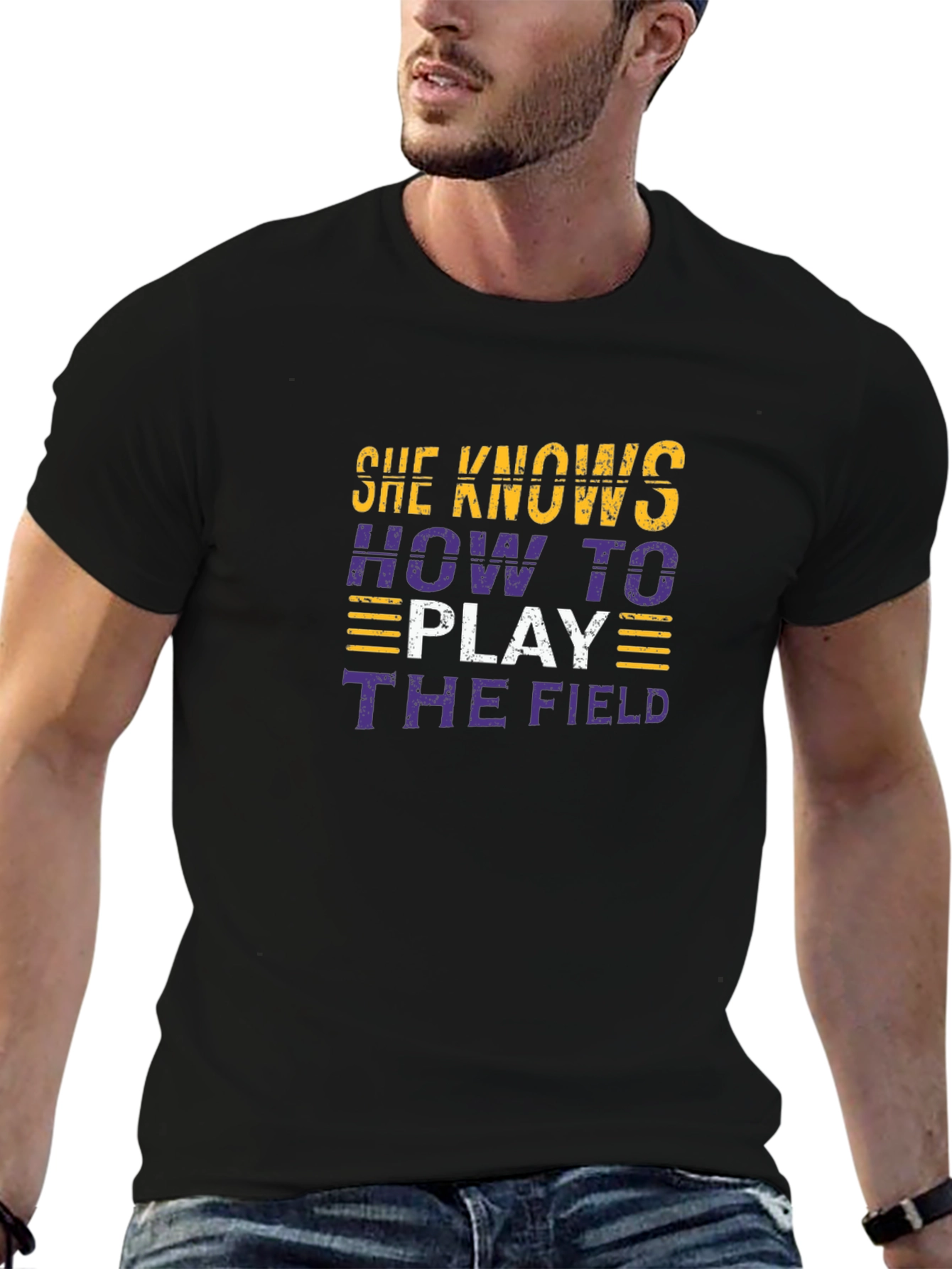She Knows How To Play The Field Graphic Tee