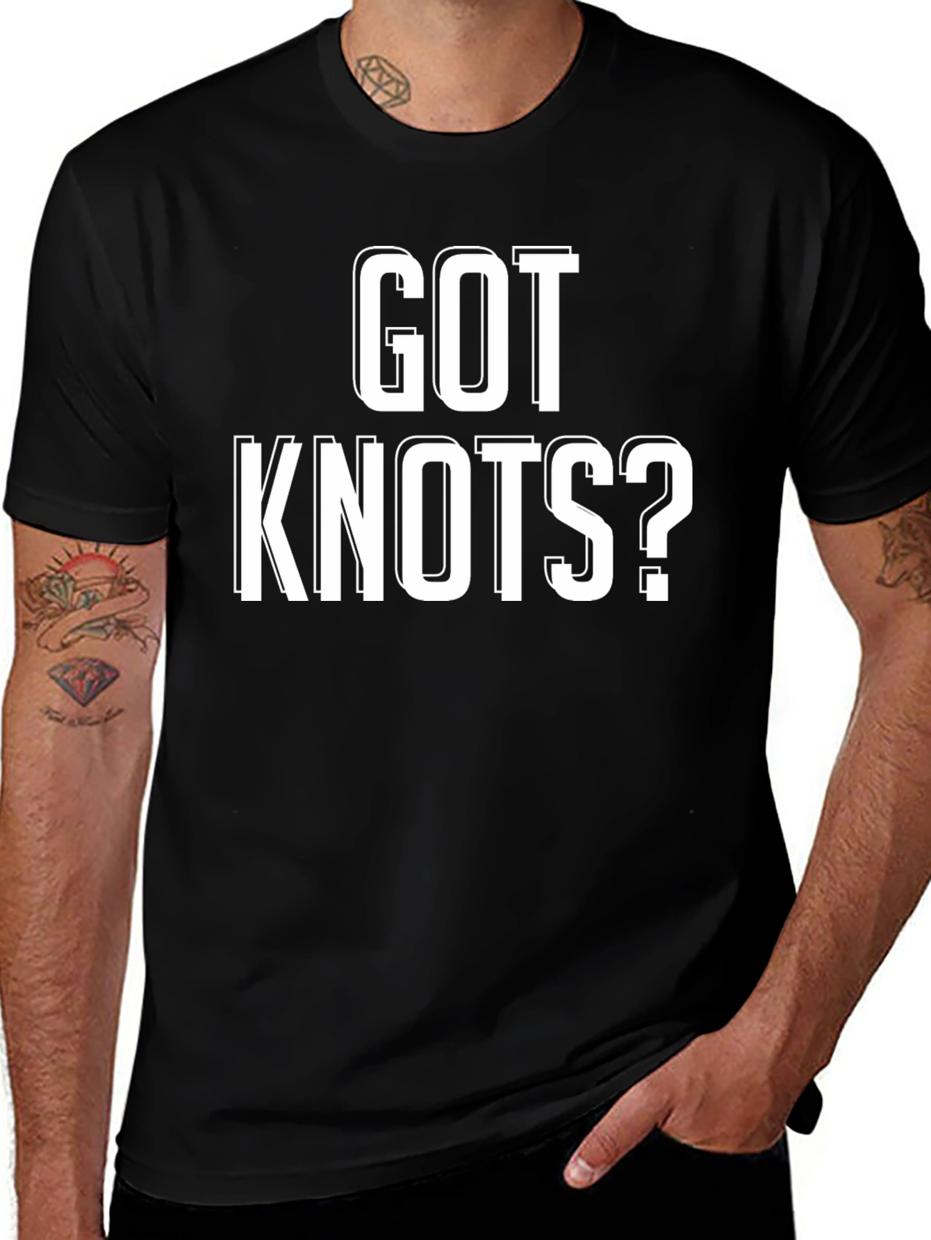 Got Knots? Funny Graphic T-Shirt - Black