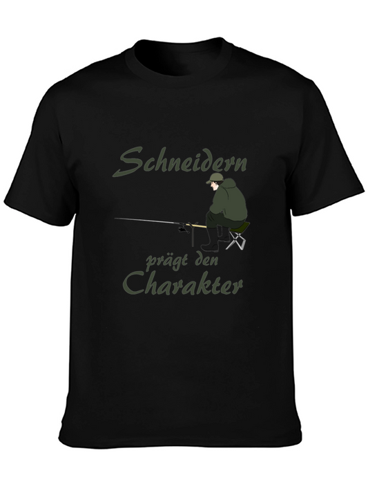 Fishing Character Black T-Shirt