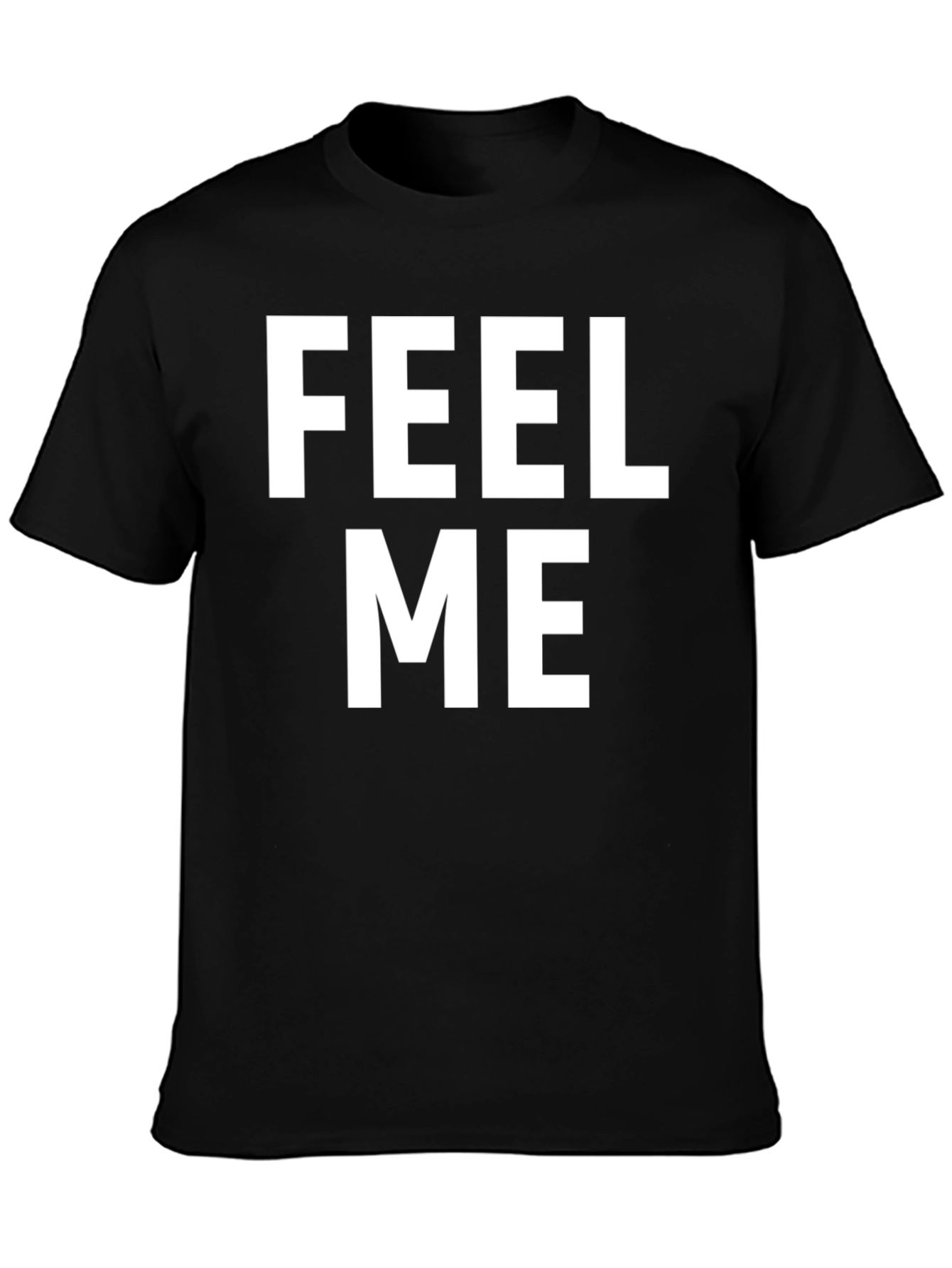 Feel Me Black Graphic Tee