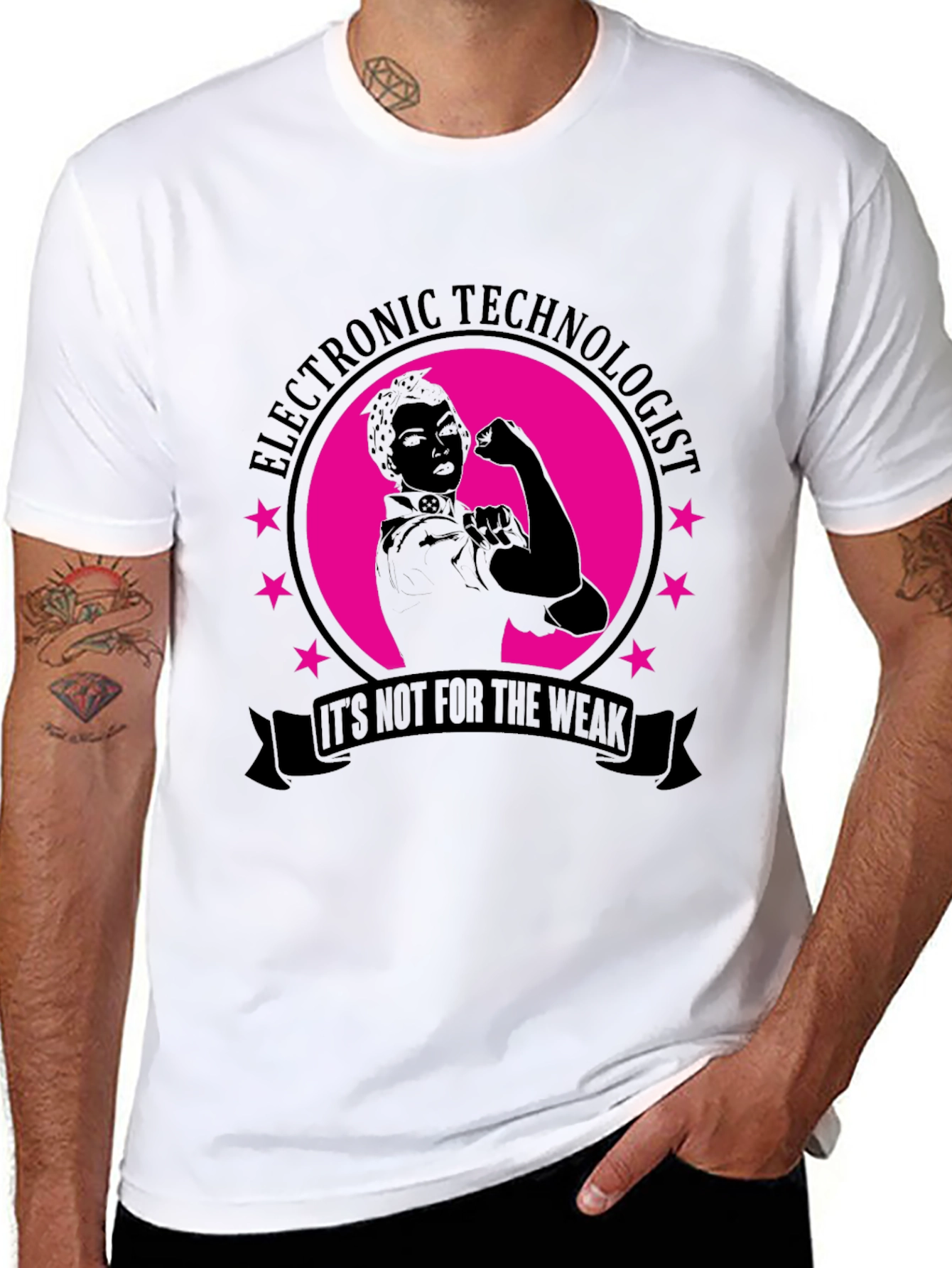 Electronic Technologist T-Shirt - Rosie Riveter Style
