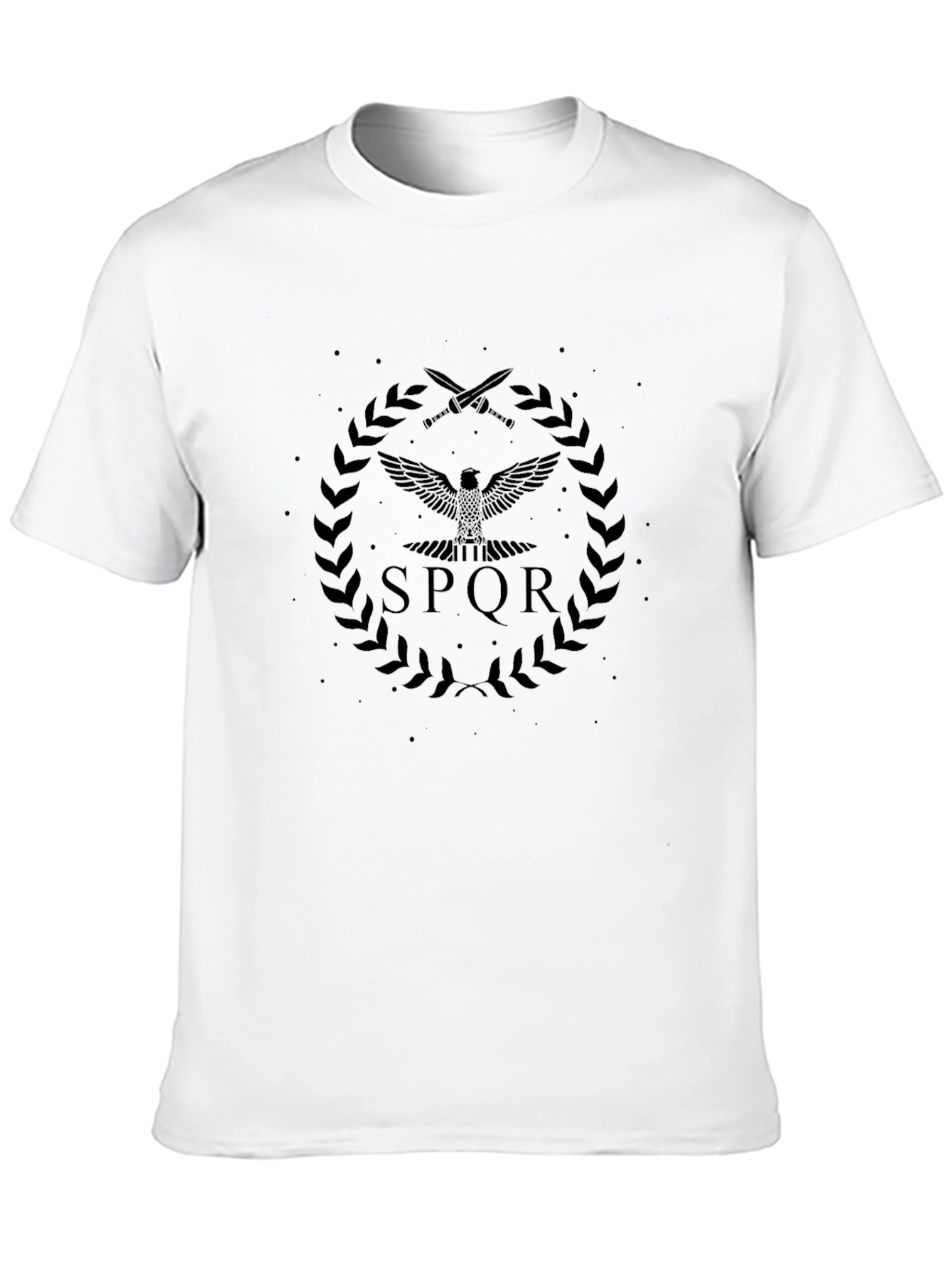 SPQR Eagle Black T-Shirt - Roman Empire Symbol