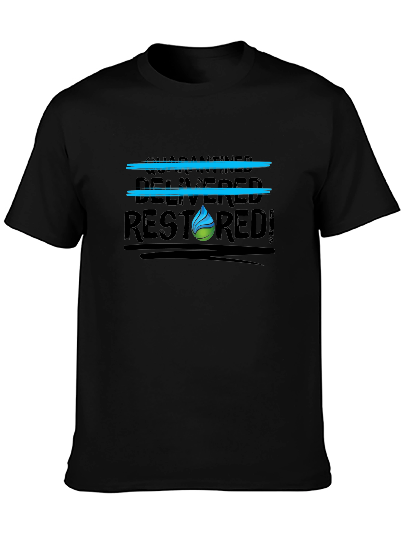 Restored Graphic Tee - Black Cotton Blend