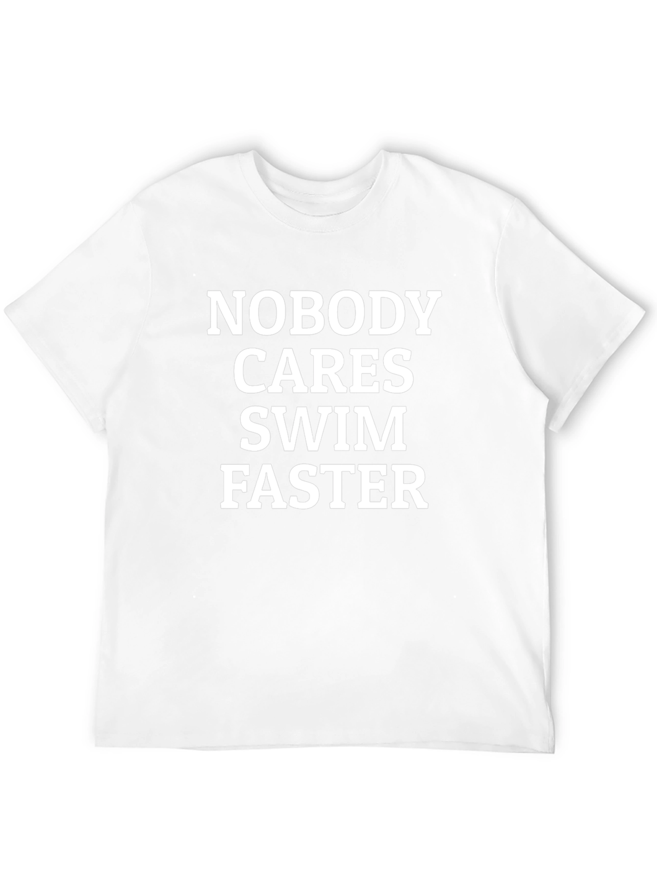 Nobody Cares Swim Faster Black T-Shirt