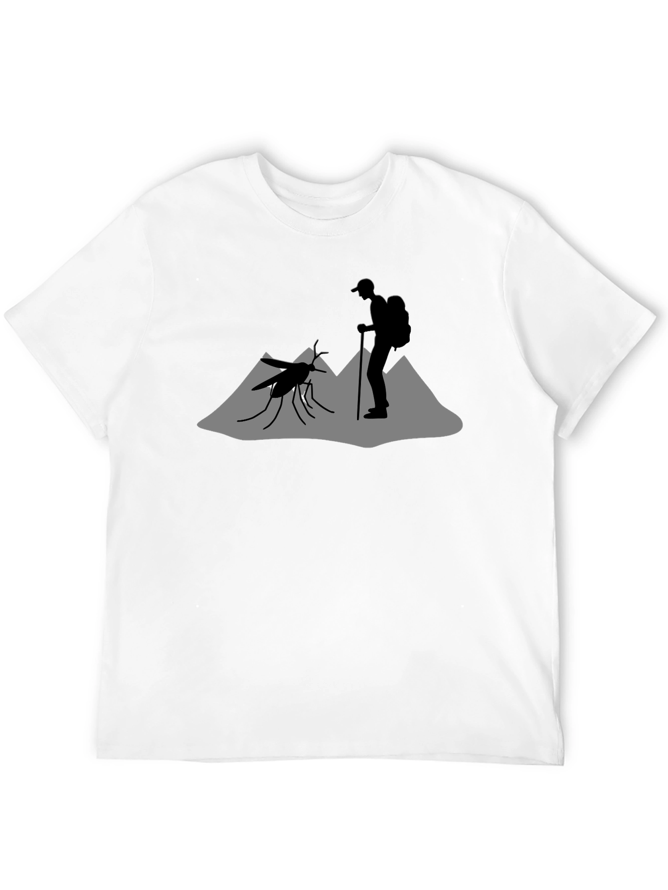 Hiking Mosquito Tee - Funny Graphic T-Shirt