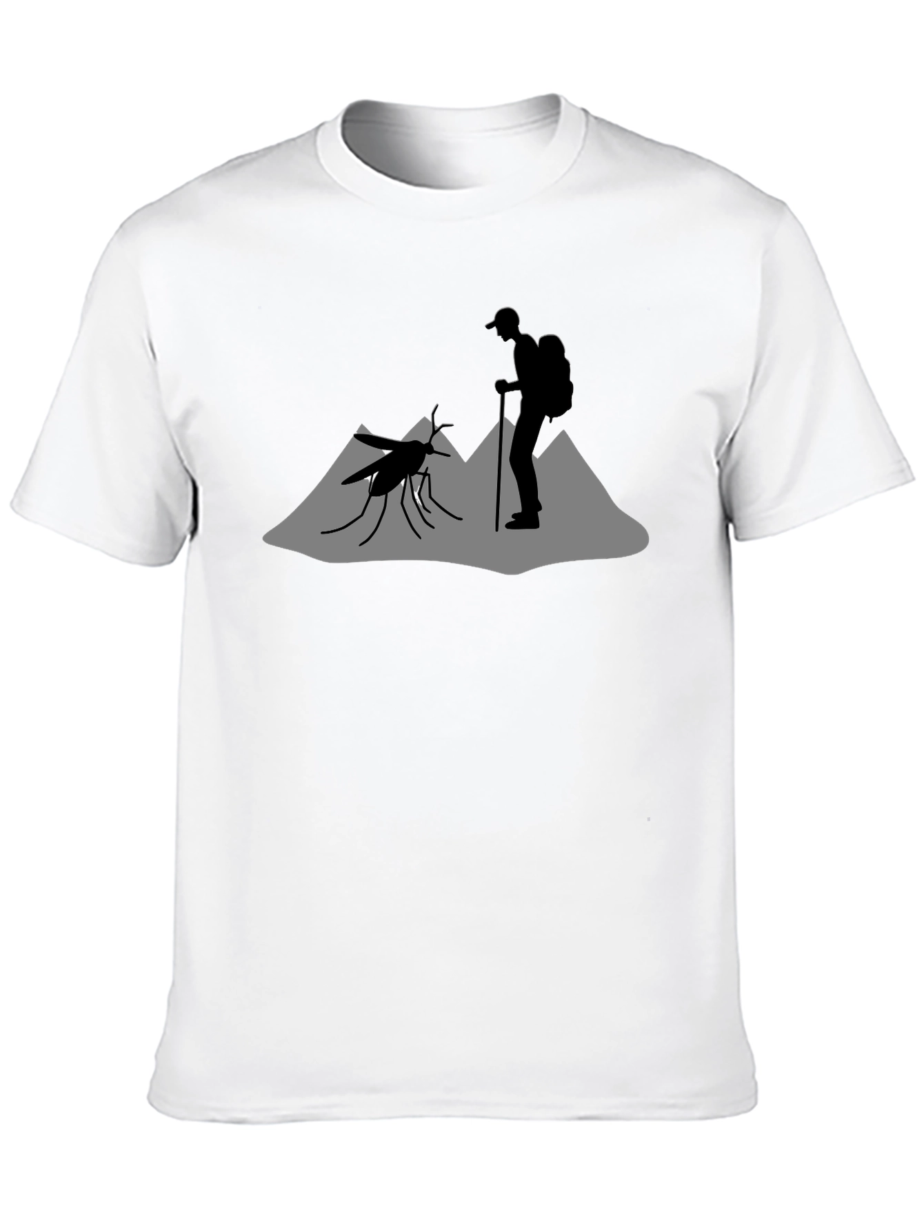 Hiking Mosquito Tee - Funny Graphic T-Shirt