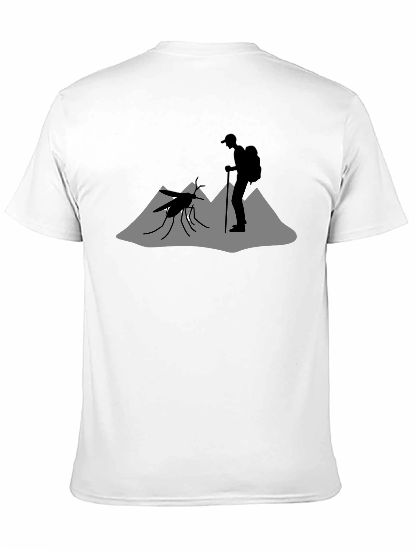 Hiking Mosquito Tee - Funny Graphic T-Shirt