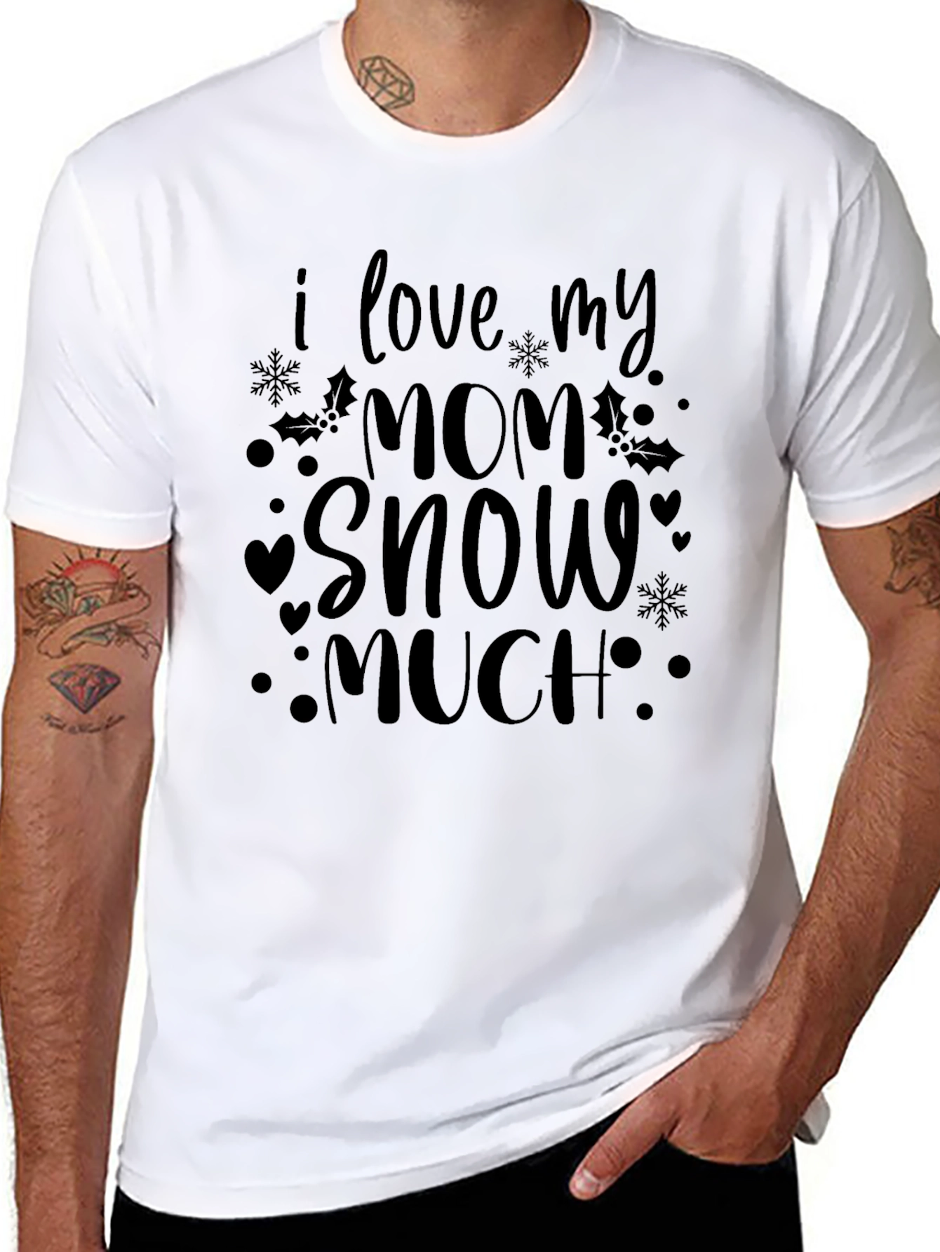 I Love My Mom Snow Much Graphic Tee
