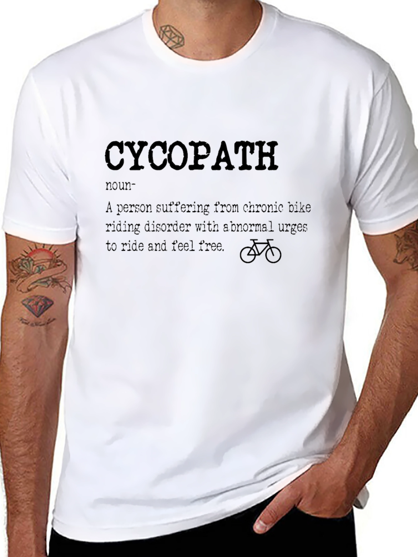 Funny Cycopath T-Shirt - Bike Riding Disorder Tee